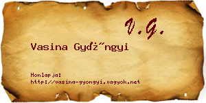 Vasina Gyöngyi névjegykártya